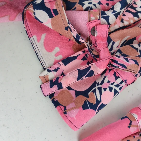 Talbots Floral Top Women Size 1X Multicolor Button Up Back Long Bell Sleeves - Picture 6 of 11